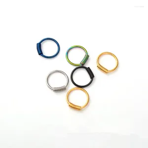 Hoop Earrings Fashion Women Men Circles Color Gold Black Titanium Steel Round Spring Small Circle Charms Huggie Jewelry