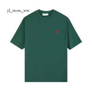 2024 AMIS T SHIRT SPRING OCH Autumn Senaste herrarna AMIS Women's Designers Luxury Pure Cotton Fashion Leisure Trend Simple Classic Amis Shirt 8655