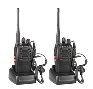 2PCS RETEVIS H777 WALYIE TALKIE 16CH 2WAY RADIO USB مع سماعة الأذن المحمولة الجاهزة Talkie Device Radio Transmitter5135829