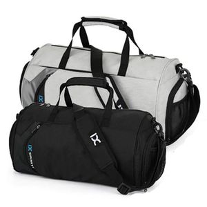 Sports Gym Bag torr och våt separering Cylindrical Travel Duffel Påsar Portable Weekender Carry On Shoulder Bags For Ourdoot Busi 240104