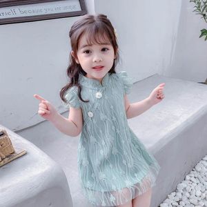 Girl Dresses Girls Dress Summer Baby Western-style Children's Cheongsam Princess 2024 Clothing