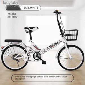 Cyklar Outland Lightweight Portable Folding Bicycles Män och kvinnor skriver dämpning Mini Vuxen 16 20 tum Vuxna barn Bikesl240105