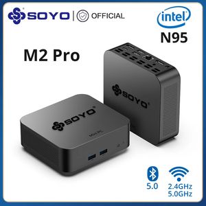 Soyo M2 Pro Portable Mini PC Intel N95 CPU DDR4 8/16GB RAM 256/512G M.2 SSD Windows11 Pro HDMIDP för Desktop Office Computers 240104