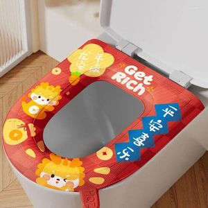 Toilet Seat Covers Washable Festive Waterproof Design Can Be Washed Repeatedly Easy To Clean Soft And Highly Elastic Home Accessories