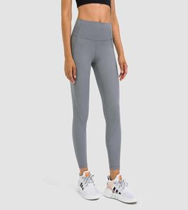 Boczne kieszeń sportowe rajstopy Women039s Leggingi Running Fitness Gym Ubrania Wysokie Elastyczne Nude Yoga Pants trening Capris Full Lengt4342080