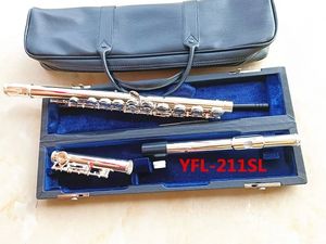 Лучшие японские брендовые флейты, музыкальные инструменты, модель YF-211SL, посеребренная флейта, 16 отверстий, закрытые отверстия, высокое качество, с футляром