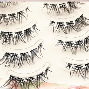 Fałszywe rzęsy Manga Ellash Extensions Clear Paspting Miękkie wyostrzone końcówki naturalny wygląd rzęs do makijażu imprezowego cosplay