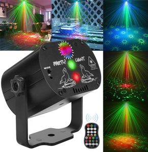 Праздничные лазерные светильники 60 узоров красочные диджейские светодиодные гаджеты сцены сцены USB Перезаряжаемая вечеринка на день рождения Laser Light Projector6207697