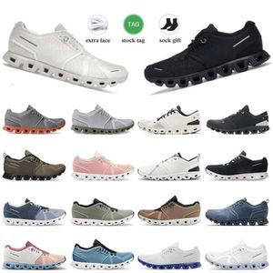 Cloud 5 Buty do biegania Mans Womans 5s Czarna biała niebieska szara Olive Lily Różowa mróz Treaker Sneaker Women Sport S na chmurach niski płasko