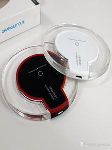 Crystal Qi Wireless Charger Fast Charging Pad Mini UltraSlim Cableless Chargers for iPhone 12 11 Pro Samsung S20 Huawei with Reta2576745