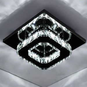 Square Crystal Tak Light Modern LED 20 cm entré taklampa för hallen i hallen vardagsrum sovrum hembelysning3108