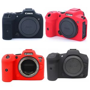 Soft Silicone Armor Skin Case Camera Bag Body Cover Protector For Canon EOS R6 Mark II R6II R10 R7 R5 RP R 77D 240104