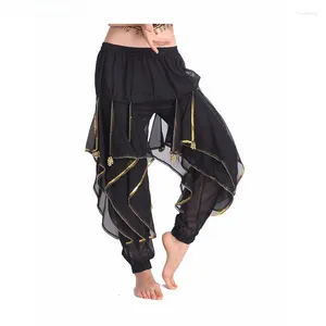 Scene Wear Belly Dance Performance Pants Chiffon Bloomers Practice Clothing 11-färg Vuxen Kvinnors roterande