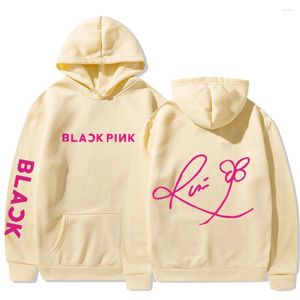 Men's Hoodies 90s Girls Boy Blackpinks Kpop Korean Style Y2K Gothic Hip Hop Couple Hoodie Autumn Winter Long Sleeve Fleece Sweater