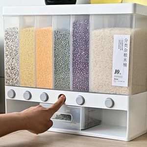 10Lバケツ穀物密閉容器ドライフードディスペンサーキッチンfoorストレージコンテナ小​​さな補充ボックス穀物ディスペンサー240105