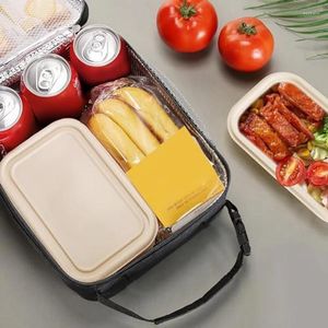 Yemek takımı öğle yemeği kutusu çantası erkekler için kapasite öğle yemeği kutusu yeniden kullanılabilir çantalar yalıtımlı soğutucu