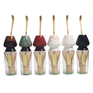 Teegeschirr-Sets, 3-in-1-Matcha-Set, Bambus-Schneebesen, Teelöffel, Keramikschale, traditioneller Tee, Heim-Teezubereitungswerkzeuge, Zubehör, Geburtstagsgeschenke