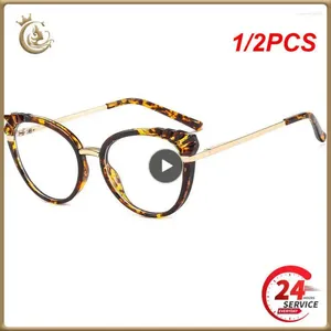Solglasögon 1/2st TR90 Cat Eye Anti-Blue Light Blocking Glasses Ladies Frame Large Metal Spring Ben Recept