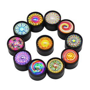 3D Metal Tobacco Grinder Creative Household Smoke Accessroy 30mm Diameter Portable 3 Layers Zinc Alloy Spice Manual Dry Herb Grinders