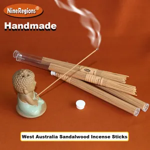 Partihandel 20g West Australia Sandalwood Handgjorda rökelse Sticks Högkvalitativ ren naturlig aromaterapi Freshener Home AROM Natural är bäst bra för hälsan