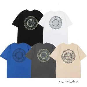 Stones Island Designer Superior Quality t Shirt Summer Menswear Breathable Loose Letter Print Lovers Street Fashion Varsity Cotton T-shirt Stone 72 Cp