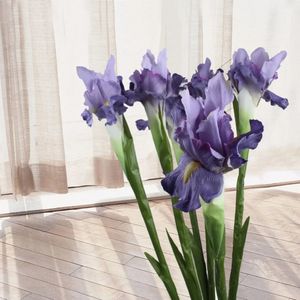 OurWarm 5/10 pz Fiore Artificiale Iris Fiori Finti Decorativi Display fiore per la Decorazione Domestica di Nozze Fornitura di San Valentino 240105
