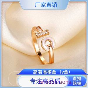 Tifannissm Designer Rings for Women Online Store Electropated äkta guld Nya fashionabla smycken från och Sydkorea Instagram har originallåda