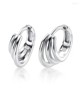 Stud Sterling Silver Round Three Layers Earrings S925 Fashion Gold Color Jewerly For Women GiftStud Odet229591908