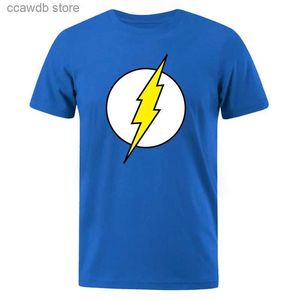 Mäns t-shirts Big Bang Theory T-shirt The Lightning Print T-shirt för män Bomullsöverdimensionerade kläder Casual Street Short Sleeved Funny Tees T240105