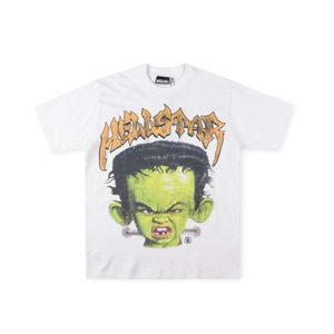 Hellstar Frankenkid Tee Green Boy Avatar Printed Cotton Short Sleeved Men's and Women's Round Neck T-shirt