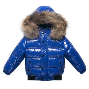 Casaco de inverno russo jaqueta infantil para bebês meninos meninas roupas super quentes à prova d'água engrossar neve desgaste 116y 73160cm 240104