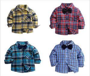 Kids039S Autumn Boys Shirt Plaid Tshirt Kids Cloths for Boy Tops 27y6870291