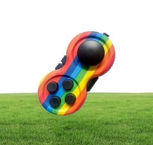 Almofada sensorial brinquedo camuflagem cor gamepad divertido cubo lidar com controlador de jogo alívio do estresse dedo alívio anxiet333e7012552