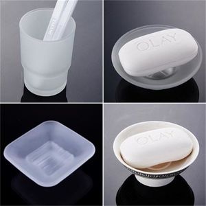 bathroom el ceramic glass soap dish toothbrush cup liquid dispensor toilet brush 240105