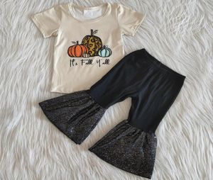 moda per bambini abiti firmati ragazze abiti con fondo a campana boutique per ragazze in seta di latte Abiti di Halloween design zucca rts bambina cl9791651