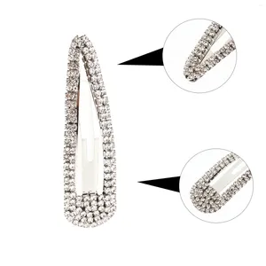 Bandane 2 pezzi clip a scatto con strass grandi mollette per capelli in metallo brillante da sposa