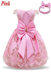 Ragazza Baby Birthday Dress Vestiti per ragazze Estate Vestido Elegante abito da battesimo per 02 anni Flower Princess Party Gown Dressess LJ23225663