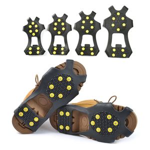 1 par S-XL 10 Studs Crampons for Shoes Anti-Scid Snow Ice Climbing Shoe Spikes Ice Traction Handing Outdoor Winter Shoes Cover 240105