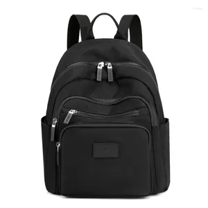 School Bags Waterproof Teenage Bookbag Nylon Rucksack Fashion Girl Backpack Women Shoulder Bag High Schoolbag Black Mochila