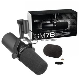 Микрофоны Высококачественный кардиоидный динамический микрофон Sm7B 7B Studio с выбираемой частотной характеристикой для записи живой сцены Shure Drop Dhtsw