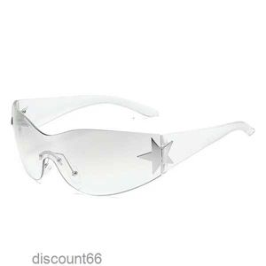 2023 Star One Piece Luxus Punk Randlose Sonnenbrille Frauen Markendesigner Y2K Sonnenbrille Männer Goggle Shades UV400 Mode Brillen SG559 3Y9S3