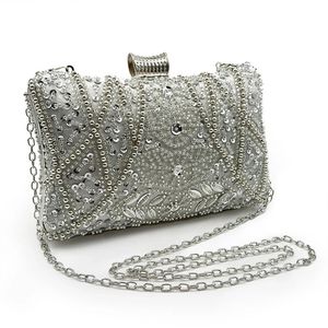 Women Exquisite Evening Bag Party Banquet Glitter Purse Lady Elegant Wedding Clutches Handbag Female Cocktail Chain Shoulder 240106