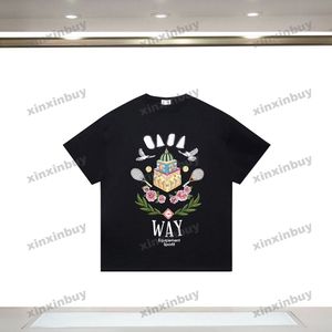 Xinxinbuy 2024 Men Designer Tee Tシャツのスポーツレタープリント愛好家クルーネック半袖コットン女性ブラックXS-3XL