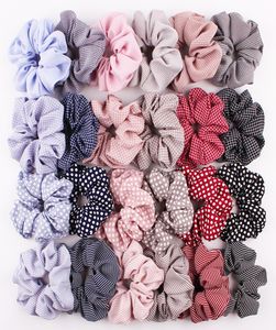 Scrunchies Headwear Large intestine Hair Ties Ropes Elastic Stripe Hairbands Girls Ponytail Holder Trendy Hair Accessories 24 Desi4028818