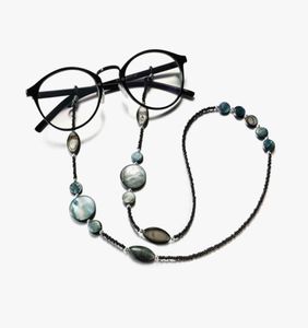 decorative polished abalone seashell imitaion acrylic eyeglass beaded chain reading glass lanyard sunglass retainer spectacle hold6224008