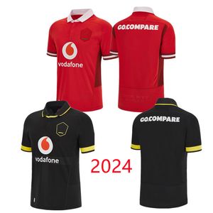 2023/24 New Wales Rugby CAMISA Preto Vermelho Jerseys Sever Versão Polo T-Shirt 24 25 Top Welsh Rugby Home Away Treinamento Tamanho S-3XL