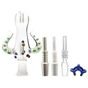 Healthy_cigarette NC006 Кальян стеклянные трубы из рогабаба для рога Bong 14 -миллиметровый кварцевый керамический зажим для ногтей.