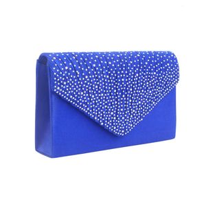 Diamond Bag Crystal Luxury Satin for Women Evening Bride Clutch Party Womens Bling Purse 240106