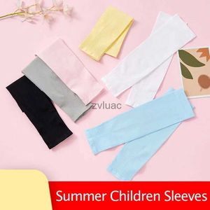 Arm Leg Warmers Fingerless Gloves Children's Anti-Sunburn Sleeve Summer Baby Cute Cover Thin Ice Silk Kids Soft Elastic Girls Hand Sleeves Boys YQ240106