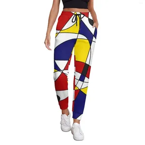 Pantaloni da donna De Stijl Primavera Mondrian e Gauss Pantaloni sportivi classici Donna Street Fashion Pantaloni personalizzati Big Size 3XL